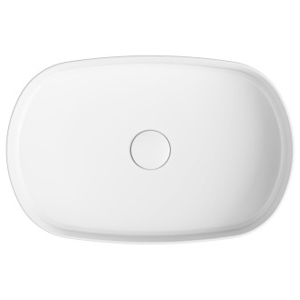 INFINITY OVAL keramické umyvadlo na desku, 55x36cm, bílá mat 10NF65055-2L