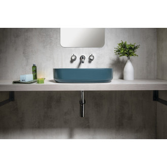 INFINITY OVAL keramické umyvadlo na desku, 55x36cm, zelená petrol 10NF65055-2P