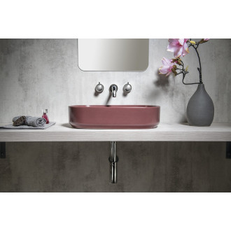 INFINITY OVAL keramické umyvadlo na desku, 55x36cm, maroon red 10NF65055-2R