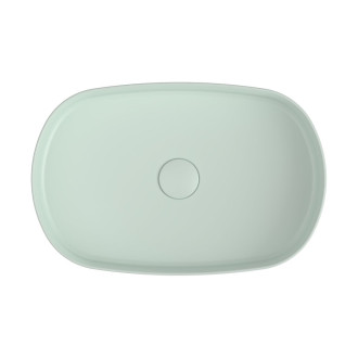 INFINITY OVAL keramické umyvadlo na desku, 55x36cm, zelená mint 10NF65055-2T