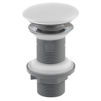 Umyvadlová výpust 5/4“, click-clack, keramická zátka, 20-70mm, bílá mat 38TP0166I
