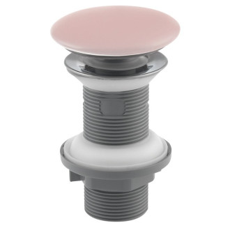 Umyvadlová výpust 5/4“, click-clack, keramická zátka, 20-70mm, růžová mat Salmon 38TP0167I