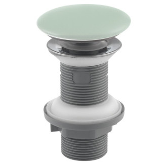 Umyvadlová výpust 5/4“, click-clack, keramická zátka, 20-70mm, zelená mint 38TP0168I