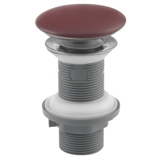Umyvadlová výpust 5/4“, click-clack, keramická zátka, 20-70mm, maroon red 38TP0169I