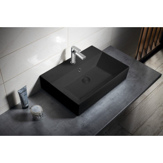 SISTEMA keramické umyvadlo 60x42cm, černá mat 10SF50060-2N