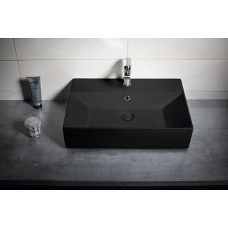 SISTEMA keramické umyvadlo 60x42cm, černá mat 10SF50060-2N