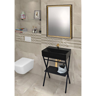 SISTEMA keramické umyvadlo 60x42cm, černá mat 10SF50060-2N