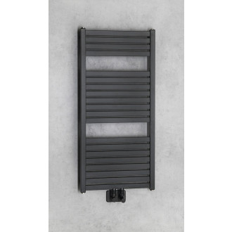 TONDI otopné těleso rovné 450x970 mm, středové připojení, černá mat DT456T