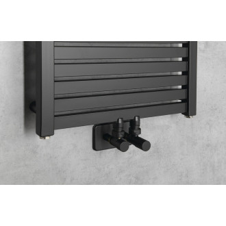 TONDI otopné těleso rovné 450x970 mm, středové připojení, černá mat DT456T