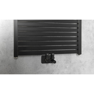 TONDI otopné těleso rovné 600x1330 mm, středové připojení, černá mat DT486T