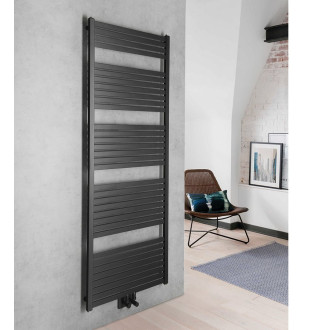 TONDI otopné těleso rovné 600x1690 mm, středové připojení, černá mat DT496T