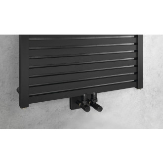 TONDI otopné těleso rovné 600x1690 mm, středové připojení, černá mat DT496T