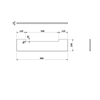 VISO kulaté zrcadlo s LED osvětlením a policí ? 60cm, bílá mat VS060-01