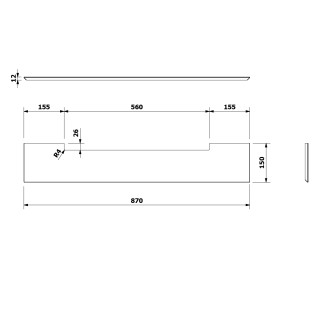 VISO kulaté zrcadlo s LED osvětlením a policí ? 80cm, bílá mat VS080-01
