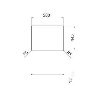 Deska Rockstone 580x12x440mm, bílá mat DTR58-0101