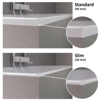 VIVA R SLIM asymetrická vana 185x80x47cm, bílá 72129S