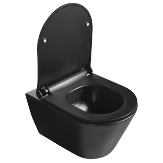WC sedátko, SLIM, Soft Close, černá mat 100787-110