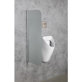 Dělící stěna mezi urinály 40x100cm, mléčné sklo PW140