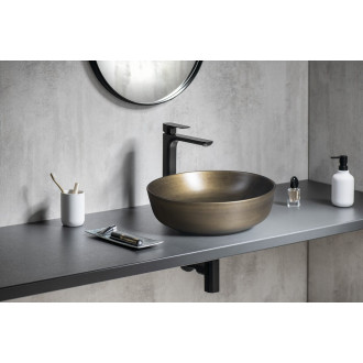 PRIORI keramické umyvadlo na desku, ? 41,5 cm, bronz PI032
