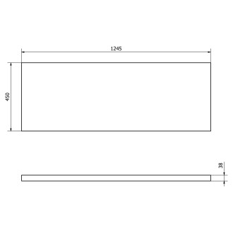 VEGA deska pod umyvadlo 125x45cm, dub platin VG730