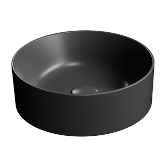 KUBE X keramické umyvadlo na desku, průměr 40cm, černá mat 942626