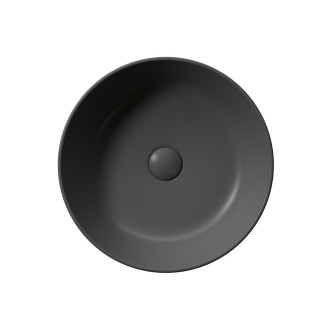 KUBE X keramické umyvadlo na desku, průměr 40cm, černá mat 942626