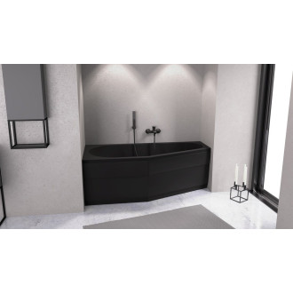 TIGRA L asymetrická vana 170x80x46cm, černá mat 90111.21