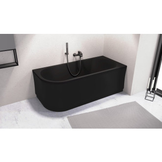 VIVA R asymetrická vana 175x80x47cm, černá mat 78119.21