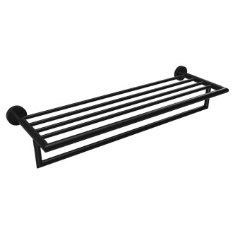 X-ROUND BLACK polička na ručníky s hrazdou 500mm, černá XR421B