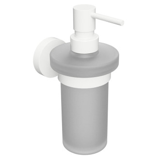 X-ROUND WHITE dávkovač mýdla 230ml, mléčné sklo, bílá mat XR101W