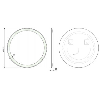 NOA kulaté zrcadlo s LED osvětlením ? 60cm OM260