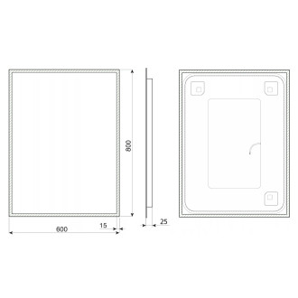 TAURI zrcadlo s LED osvětlením 60x80cm TW260