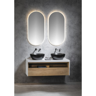 MINOX oválné zrcadlo s LED osvětlením 50x100cm MX250