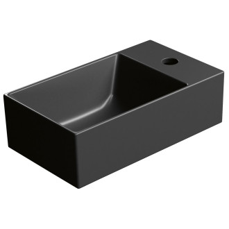 KUBE X keramické umývátko 40x23cm, pravé/levé, černá mat 9484126