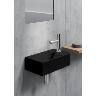 KUBE X keramické umývátko 40x23cm, pravé/levé, černá mat 9484126