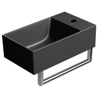 KUBE X keramické umývátko 40x23cm, pravé/levé, černá mat 9484126
