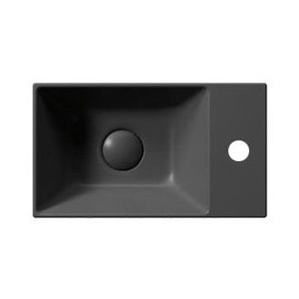 KUBE X keramické umývátko 40x23cm, pravé/levé, černá mat 9484126