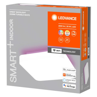 ORBIS BACKLIGHT stropní svítidlo, 350x350mm, WIFI RGB+stmívatelné, 28W, bílá AC314090055