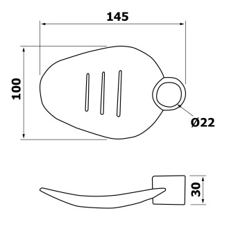 Mýdlenka pro sprchovou tyč 22mm, plast 11444-1