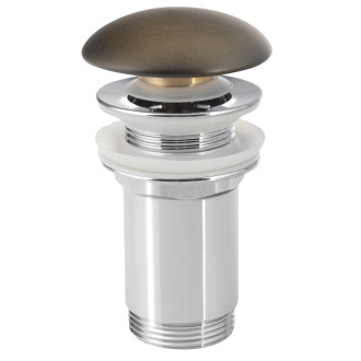 PRIORI umyvadlová výpust 5/4“, click-clack, keramická zátka, 10-50mm, bronz PV032