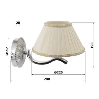 ISOTTA osvětlení látkové E27, 60W, 230V, 2 ks, chrom 021003ST71IM2-C