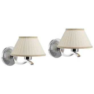 ISOTTA osvětlení látkové E27, 60W, 230V, 2 ks, chrom 021003ST71IM2-C