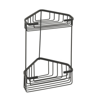 SMART dvoupatrová rohová police 200x325x151mm, černá mat 2482-14