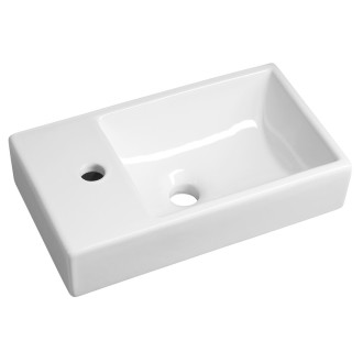 MINOS keramické umývátko, 45x26cm, baterie vlevo, bílá 4757