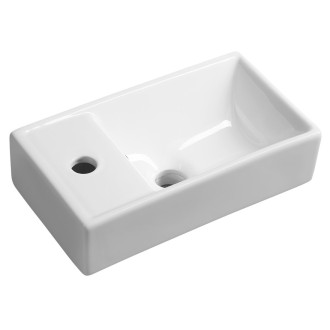 MINOS keramické umývátko 40x22cm, baterie vlevo, bílá 4759