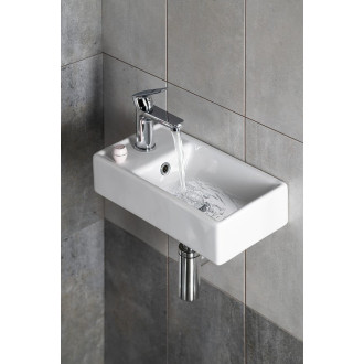 MINOS keramické umývátko 40x22cm, baterie vlevo, bílá 4759