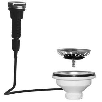 Dřezová výpust 6/4", s ovládáním, nerez 155.122.0