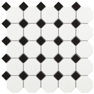 TECH mozaika Octogon White Matt 29,5x29,5 INT076