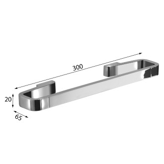 SAMOA držák ručníků 300x65mm, černá mat A8213014