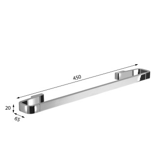 SAMOA držák ručníků 450x65mm, černá mat A8214514